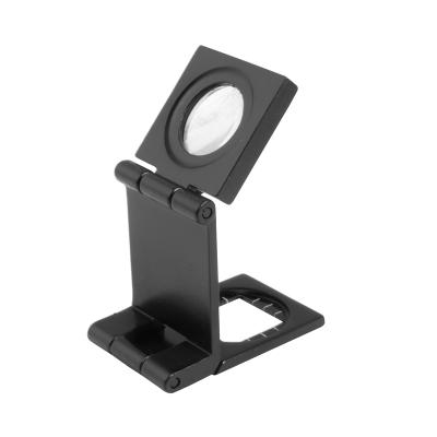 Trådtæller med måleskala (Foldbar) med 7X forstørrelse og Ø15 glaslinse mm/inch skala